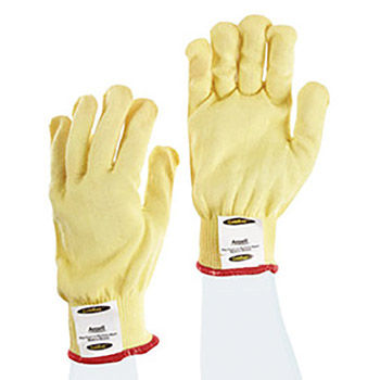 Ansell ANE70-215-7 Size 7 Yellow GoldKnit Gunn Cut Medium Weight Cut Resistant Gloves With Knit Wrist And Kevlar Lined