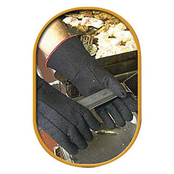 SHOWA Best Glove Size 9 14" Black Char-Guard Non-Woven Lined Heat Resistant Gloves Gauntlet Slip-On Cuff