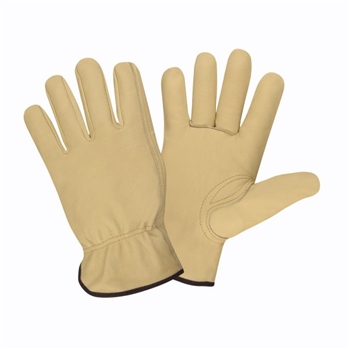 Cordova 8220TAGGED Standard Grain Cowhide Driver, Unlined Leather Glove, Shirred Elastic Back, Keystone Thumb, Tagged, Per Dozen