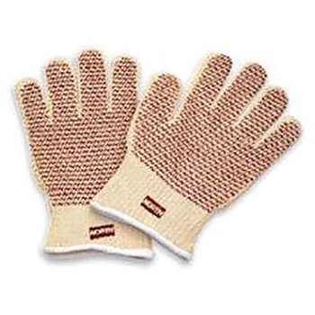 Honeywell Grip-N Men's Natural Cotton Ambidextrous Hot Mill Gloves With Wide Knit Wrist And Nitrile "N" Coating On Both Sides