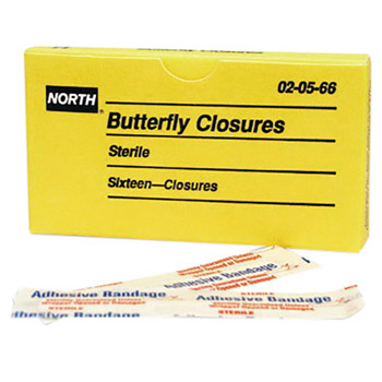 North by Honeywell NOS020566 Latex-Free Plastic Butterfly Closure Adhesive Bandage