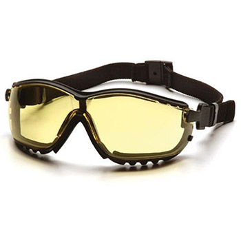 Pyramex GB1830ST V2G & Frame, Black, Lens, Amber Anti-Fog Safety Glasses - Dozen