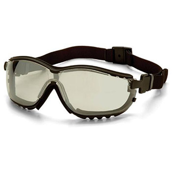 Pyramex GB1880ST V2G & Frame, Black, Lens, Indoor/Outdoor Mirror Anti-Fog Safety Glasses - Dozen