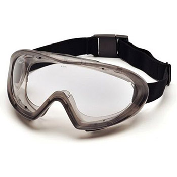 Pyramex GG504TM Capstone & Goggle Frame, Direct/Indirect, Lens, Gray Frame/Clear H2MAX Anti-Fog Lens Eye Protection - Dozen