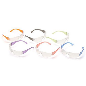 Pyramex S4110SMP Intruder & Frame, Multi Colors Frame, Clear-Hardcoated Lens Safety Glasses - Dozen