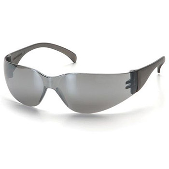 Pyramex S4170S Intruder & Frame, Silver Mirror, Lens, Silver Mirror-Hardcoated Safety Glasses - Dozen