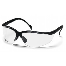 Pyramex SB1810ST Venture 2 & Frame, Black, Lens, Clear Anti-Fog Safety Glasses - Dozen