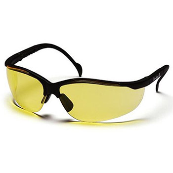 Pyramex SB1830S Venture 2 & Frame, Black, Lens, Amber Safety Glasses - Dozen