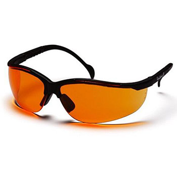 Pyramex SB1840S Venture 2 & Frame, Black, Lens, Orange Safety Glasses - Dozen