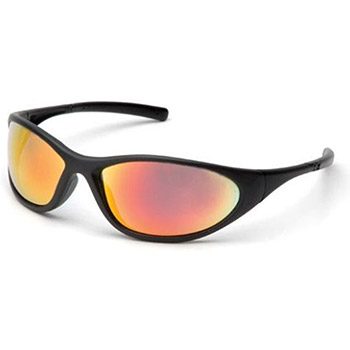 Pyramex SB3345E Zone 2 & Frame, Matte Black, Lens, Ice Orange Mirror Safety Glasses - Dozen