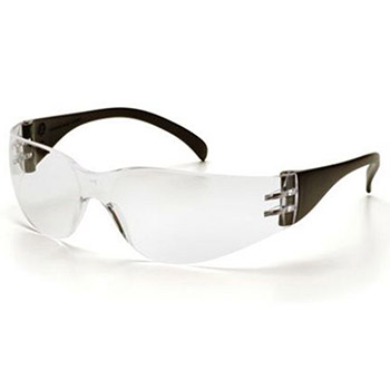 Pyramex SB4110S Intruder & Frame, Black Temples, Lens, Clear-Hardcoated Safety Glasses - Dozen