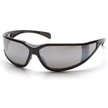 Pyramex SB5170DT Exeter & Frame, Glossy Black, Lens, Silver Mirror Anti-Fog Safety Glasses, SB5170 - Dozen