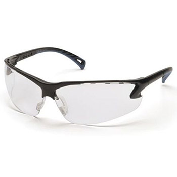 Pyramex SB5710D Venture 3 & Frame, Black, Lens, Clear Safety Glasses - Dozen