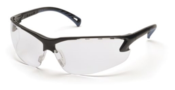 Pyramex SB5710DTM Venture 3 & Frame, Black, Lens, Clear H2MAX Anti-Fog Safety Glasses - Dozen