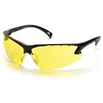 Pyramex SB5730D Venture 3 & Frame, Black, Lens, Amber Safety Glasses - Dozen