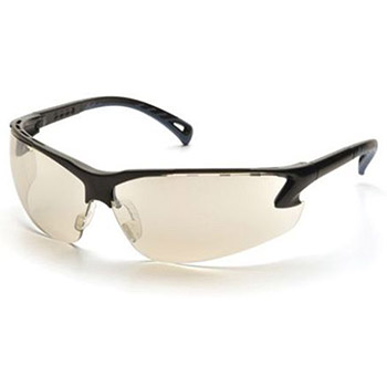 Pyramex SB5780D Venture 3 & Frame, Black, Lens, Indoor/Outdoor Mirror Safety Glasses - Dozen