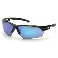 Pyramex SB8170D Ionix Frame, Black, Lens, Ice Blue Mirror Safety Glasses - Dozen