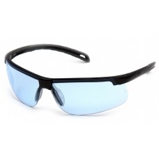 Pyramex Ever-Lite Black Frame Safety Glasses, Infinity Blue H2X Anti-Fog Lens, Per Dz