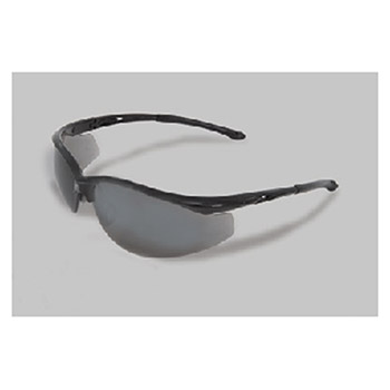 Radnor 64051308 Select Series Safety Glasses With Black Frame And Silver Anti-Scratch Mirror Lens