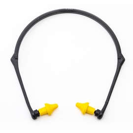 Radnor 64051848 Folding Banded Earplugs, 22DB, Black/Yellow, Per Each