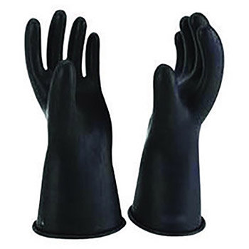 SALISBURY By Honeywell Size 10 1-2 Black 14" Type I Natural Rubber Class 00 Low Voltage Electrical Insulating Linesmen's Gloves With Straight Cuff