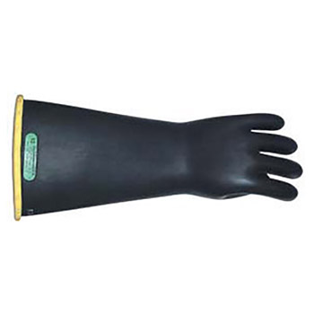 SALISBURY By Honeywell Size 8 1-2 Yellow And Black 16" Type I Natural Rubber Class 2 High Voltage Electrical Insulating Linesmen's Gloves With Straight Cuff