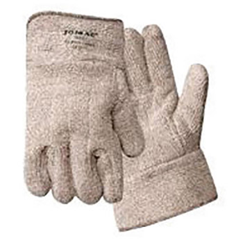 Wells Lamont WLA644HR Brown And White Jomac Extra Heavy Weight Loop-Out Terry Cloth Heat Resistant Gloves With 2 1-2" Safety Cuff Per Dozen