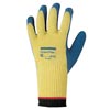 Ansell ANE80-600-7 Size 7 PowerFlex Plus Heavy Duty Cut Resistant Blue Natural Rubber Latex Palm Coated Work Gloves With DuPont Kevlar Liner And Knit Wrist