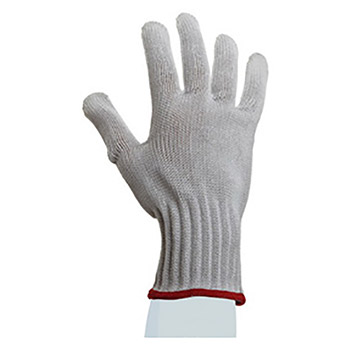 SHOWA Best Glove Size 8 White D-FLEX Dotted Style 10 gauge Light Weight Dyneema And Stainless Steel Ambidextrous Cut Resistant Gloves With Seamless Knit Wrist