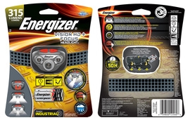 Energizer Industrial Vision Digital Focus Headlight, 315 Lumens, Non Slip Strap, Water Resistant, 3 AAA Energizer Battery Included, Per Each