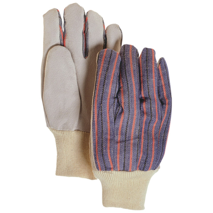 Work Gloves - Leather Palm, Knit Wrist
