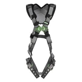 MSA V-FIT Standard Full Body Harness, Medium - Large, Tongue Buckle Leg Straps, Back D-Ring, Shoulder Padding, Per Each