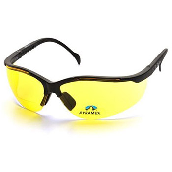 Pyramex Safety Glasses V2 Readers Frame Black Amber SB1830R15