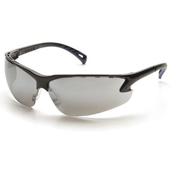 Pyramex Safety Glasses Venture 3 Frame Black Silver Mirror SB5770D