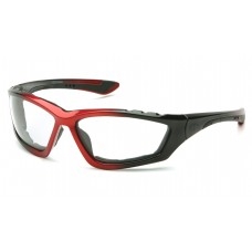 Accurist, Black and Red Frame Glasses, Clear Anti-Fog Lens