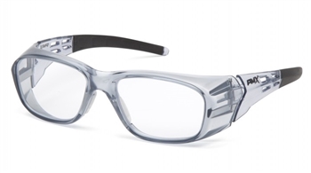 Emerge Plus Full Readers, Gray Translucent Frame, Clear Lens, Soft Nosepiece, Rubber Temples,  Per Pair