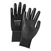 Radnor RAD64056370 2X 13 Gauge Economy Black Polyurethane Palm Coated Work Gloves With Black Nylon Knit Liner, Per Dozen